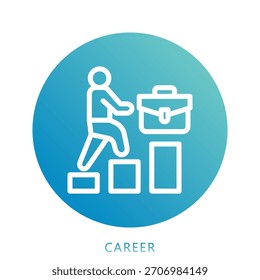 Career Icon Mini Illustration Icon. Use For Modern Concept, Print, Ui, Ux Kit, Web And App Development. Vector Related To Office, Education, Examination And More