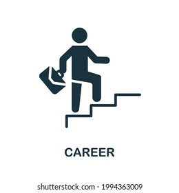 Career icon. Monochrome simple element from personal growth collection. Creative Career icon for web design, templates, infographics and more