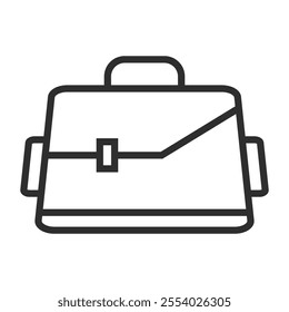 Career icon, Motivation symbol outline icon, editable vector illustration and transparent graphic element. Isolated on white background