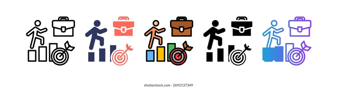 Career Icon Multiple Vector Illustration
