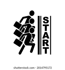 career icon on white background