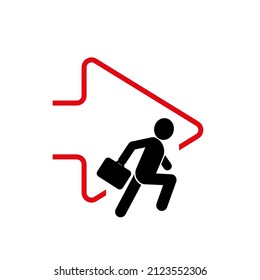 Karriere-Symbol auf weißem Hintergrund