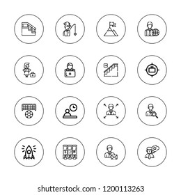 Career Icon Set Collection 16 Outline Stock Vector (Royalty Free ...