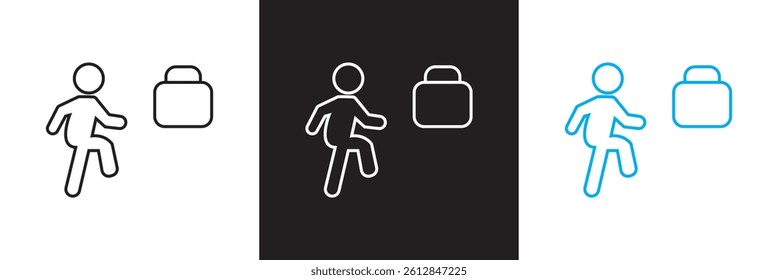Career icon set. Vector for websites, mobile interfaces, presentations, banner, visual branding etc. Vector illustration. isolated on white and black background. EPS 10