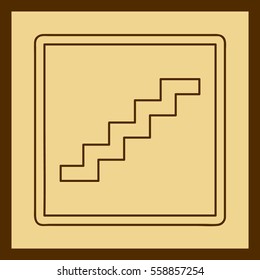 Career icon, stair,  ladder