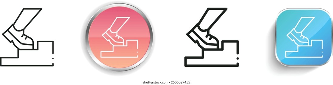 career icon. Thin Linear, Regular and Button Style Design Isolated On White Background