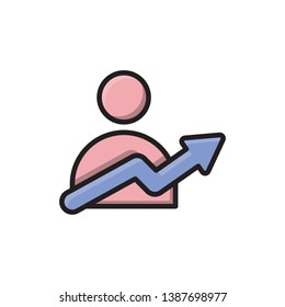 career icon vector filled outline design