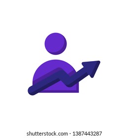 career icon vector. icon vector flat style
