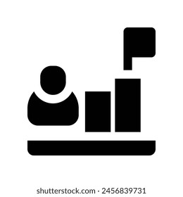 career icon. vector glyph icon for your website, mobile, presentation, and logo design.