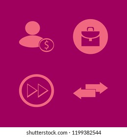 career icon. career vector icons set businessman, briefcase, right arrow and left right arrows