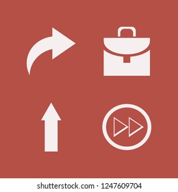 career icon. career vector icons set right arrow, briefcase and up arrow