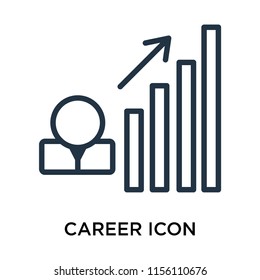 Career icon vector isolated on white background, Career transparent sign , thin symbol or stroke element design in outline style