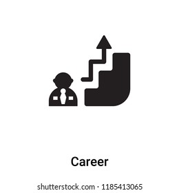 Career icon vector isolated on white background, logo concept of Career sign on transparent background, filled black symbol