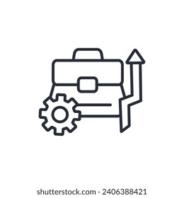 career icon. vector.Editable stroke.linear style sign for use web design,logo.Symbol illustration.