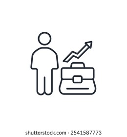 career icon. vector.Editable stroke.linear style sign for use web design,logo.Symbol illustration.