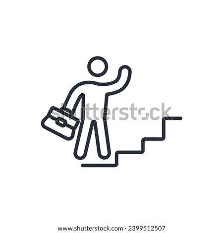career icon. vector.Editable stroke.linear style sign for use web design,logo.Symbol illustration.