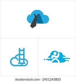 Career icon-career cloud simple line icon, linear pictogram.