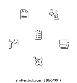 career icons set . career pack symbol vector elements for infographic web