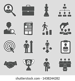 Career Icons. Sticker Design. Vector Illustration.