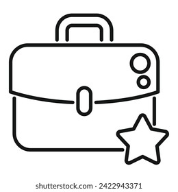 Career job bag icon outline vector. Take new member. Vacation trade