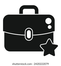 Career job bag icon simple vector. Take new member. Vacation trade