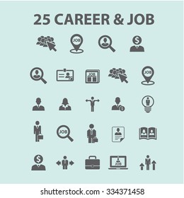 career, job, development  icons, signs vector concept set for infographics, mobile, website, application
