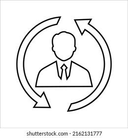 Career, Job, Switch, Change, Shift Icon. Outline Vector Design.