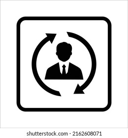 Career, Job, Switch, Change, Shift Icon. Black Vector Design.