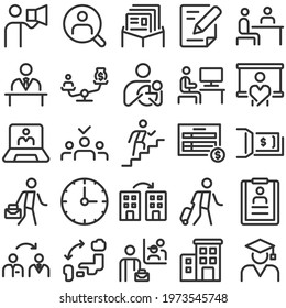 Career Job Work Employment Icon Ser