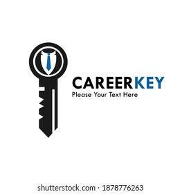 Career key logo template illustration
