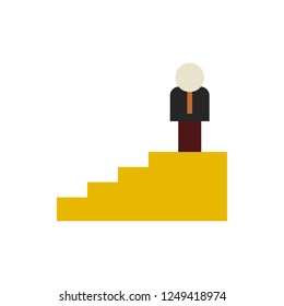 career ladder flat vector icon
