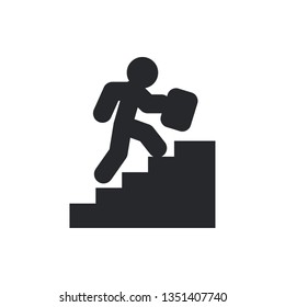 career ladder flat vector icon
