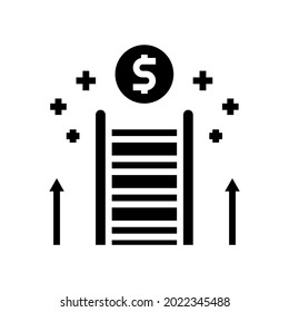 career ladder glyph icon vector. career ladder sign. isolated contour symbol black illustration