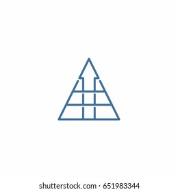 Career ladder icon. Growth in steps vector