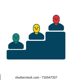 Career ladder icon. Steps from managers. Management sign. Business concept symbol. Vector illustration
