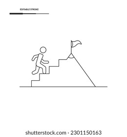 Career Ladder Icon Vector Design.