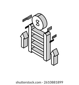 career ladder isometric icon vector. career ladder sign. isolated symbol illustration