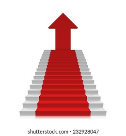 Career ladder to the top. Vector illustration