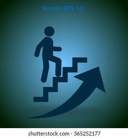Career ladder vector icon
