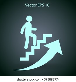 Career ladder vector icon