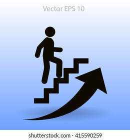 Career ladder vector icon