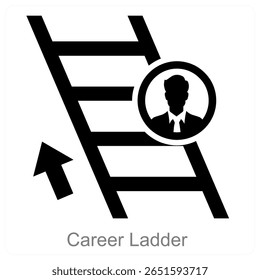 Career Ladder vector icon concept design