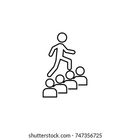 Career ladder vector icon on white background