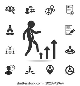 Career ladder vector icon. Set of Human resources, head hunting icons. Premium quality graphic design. Sign sand symbols collection, simple icons for websites, web design on white background