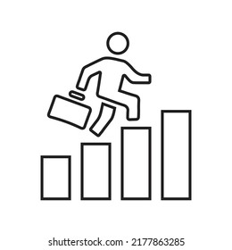 Career line icon. Outline vector .