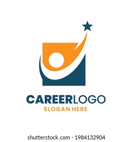 Career logo template design. Leadership logo. Growth and success concept.