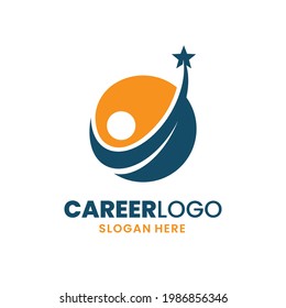 Career logo template design. Leadership logo. Growth and success concept.