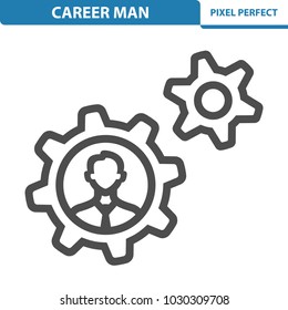 Career Man Icon. Professional, pixel perfect icons optimized for both large and small resolutions. EPS 8 format. 12x size for preview.
