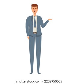 Career manager icon cartoon vector. Marketing man. Data finance