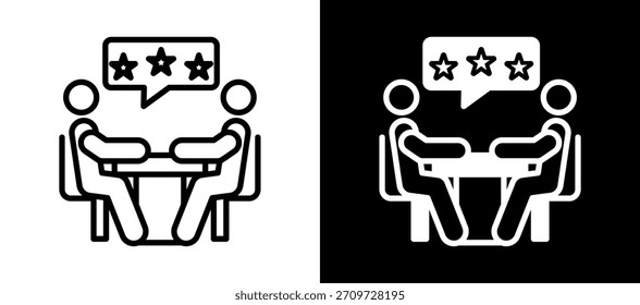 Career Mentoring Icon whiteblack Vector Illustration